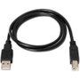 Aisens Cable USB 2.0 para Impresora Tipo A Macho a Tipo B Macho, 1m, Negro
